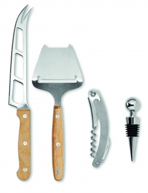 Logo trade business gifts image of: Cheese and wine set